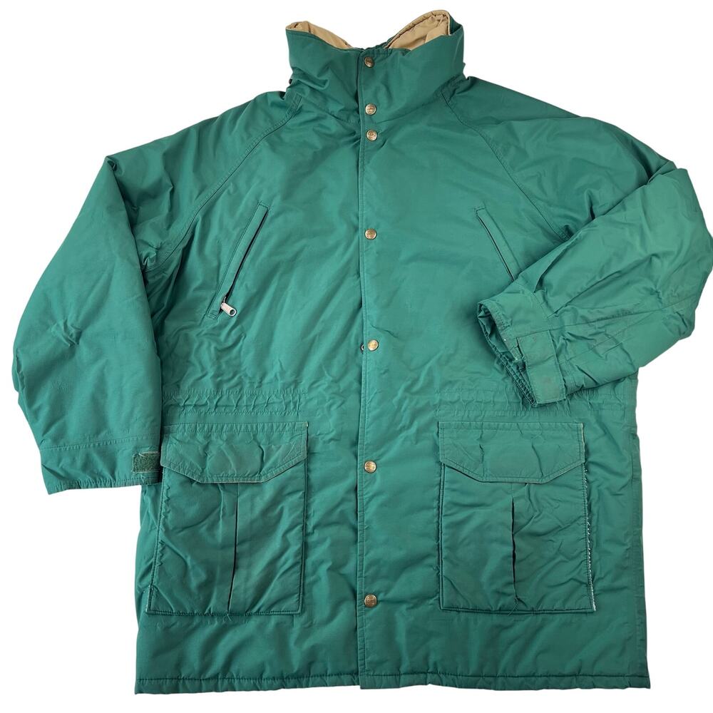 L.L Bean Vintage Green Parka Gore Tex Coat Men's size Large USA MADE Gorpcore